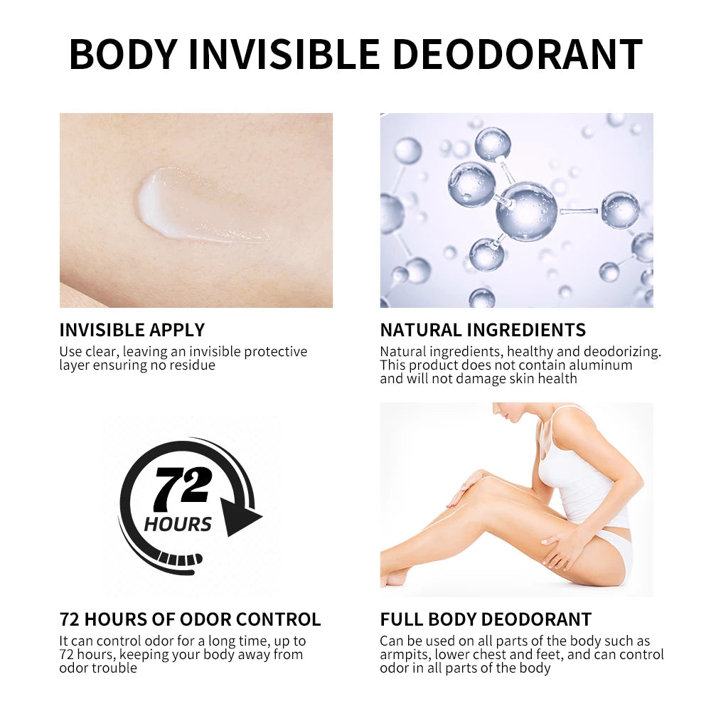 Full Body Deodorant Invisible Cream