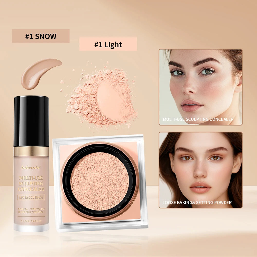 Concealer And Setting Powder Makeup Set - 9