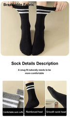 6 Pair Polyester Blend Mid Tube Casual Socks