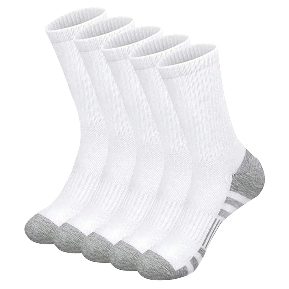 5 Pair Polyester Elastane Crew Socks