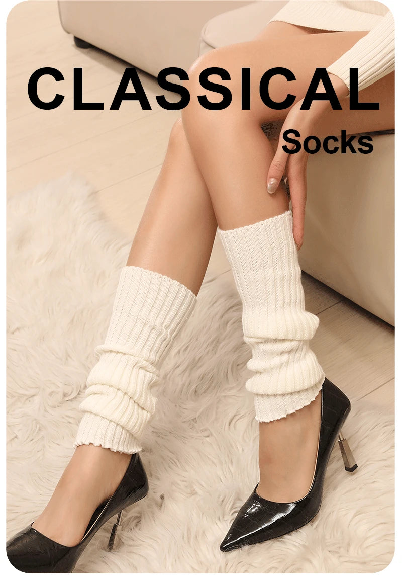 Polyester Knit Leg Warmers for Women