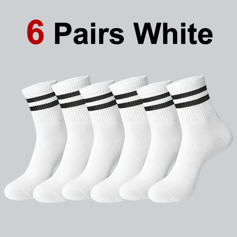 Polyester Elastane Casual Crew Socks Breathable Sweat Absorbing - 16