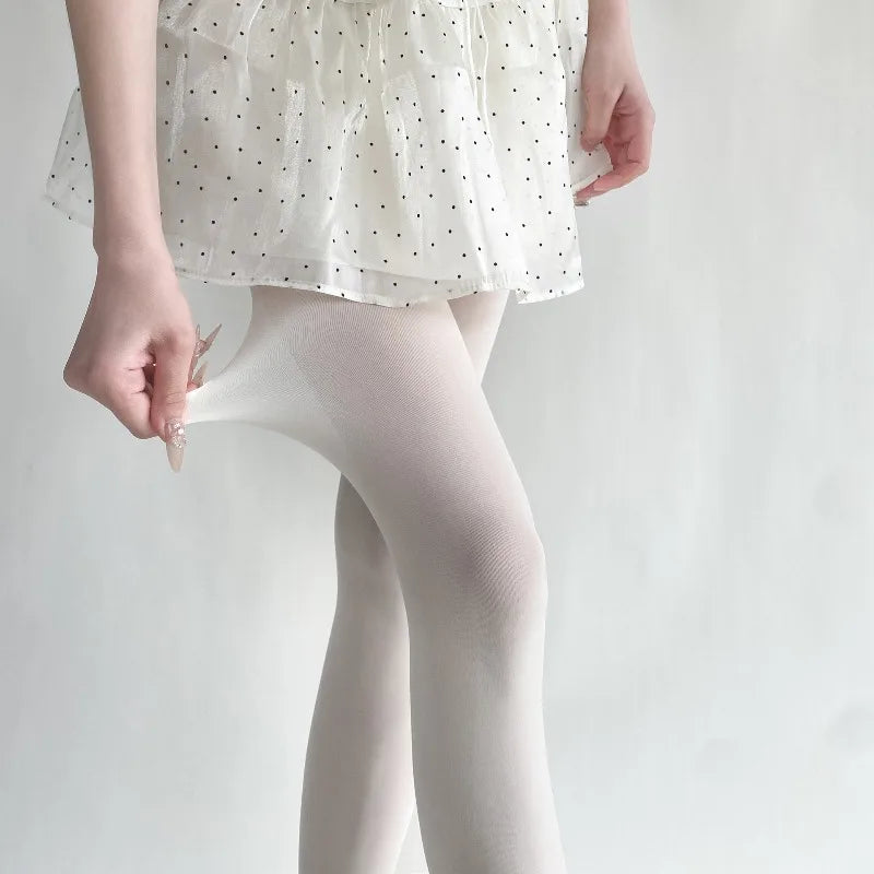 Nylon Elastane Solid Color Opaque Tights - 15