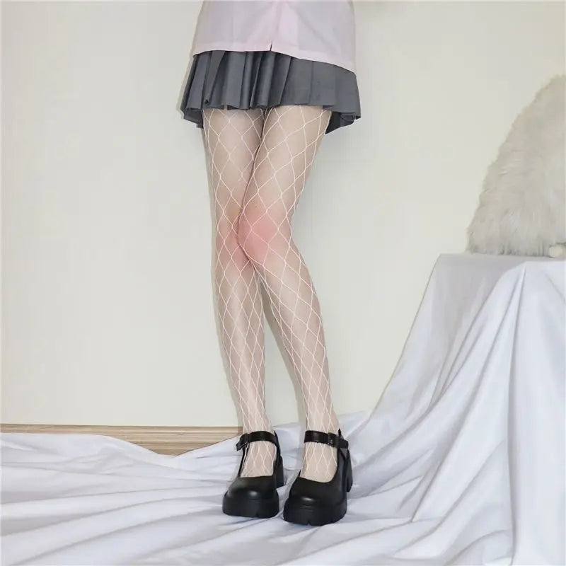 Nylon Mesh Fishnet Tights High Waist Pantyhose - 24