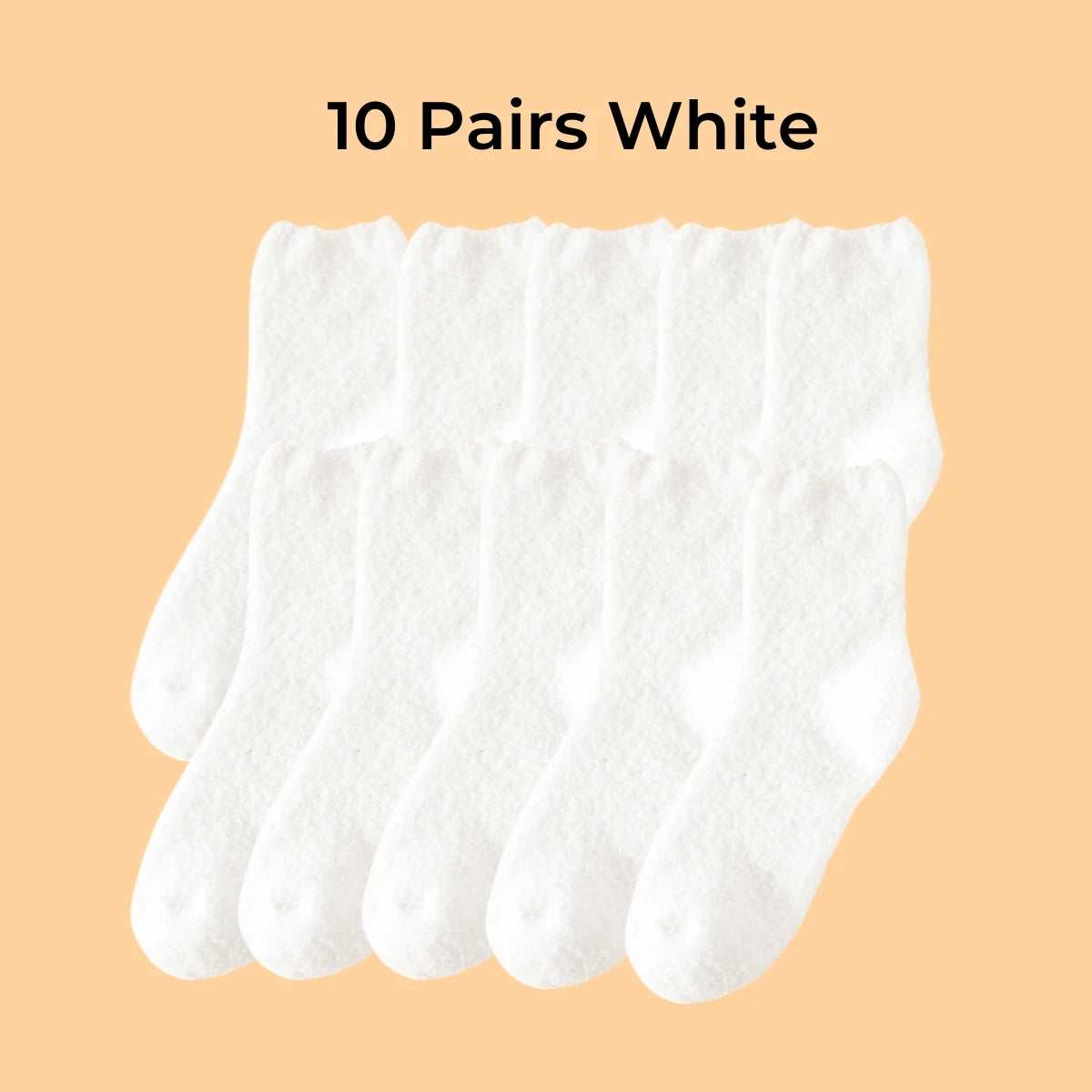 Polyester Elastane Thick Fuzzy Crew Socks for Women - 5