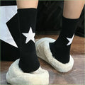 Cotton Star Pattern Mid Tube Socks