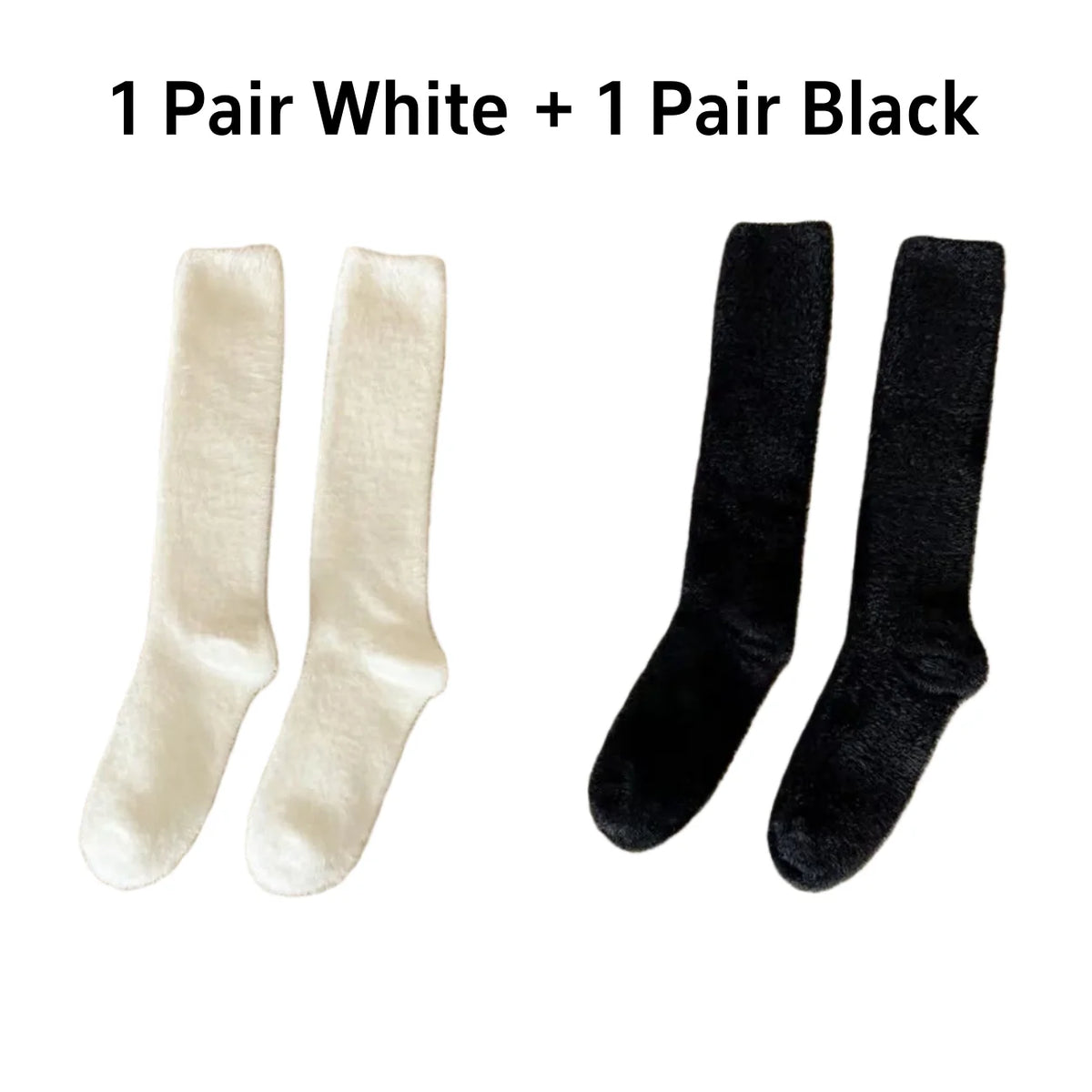 Polyester Elastane Warm Fuzzy Mid Tube Socks