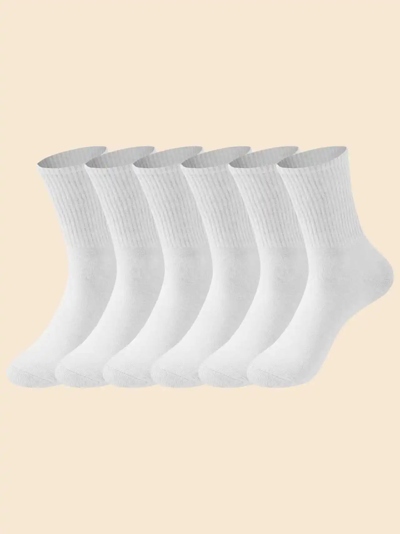Polyester Blend Mens Crew Socks Mid Tube Casual Wear - 18