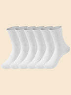 Polyester Blend Mens Crew Socks Mid Tube Casual Wear