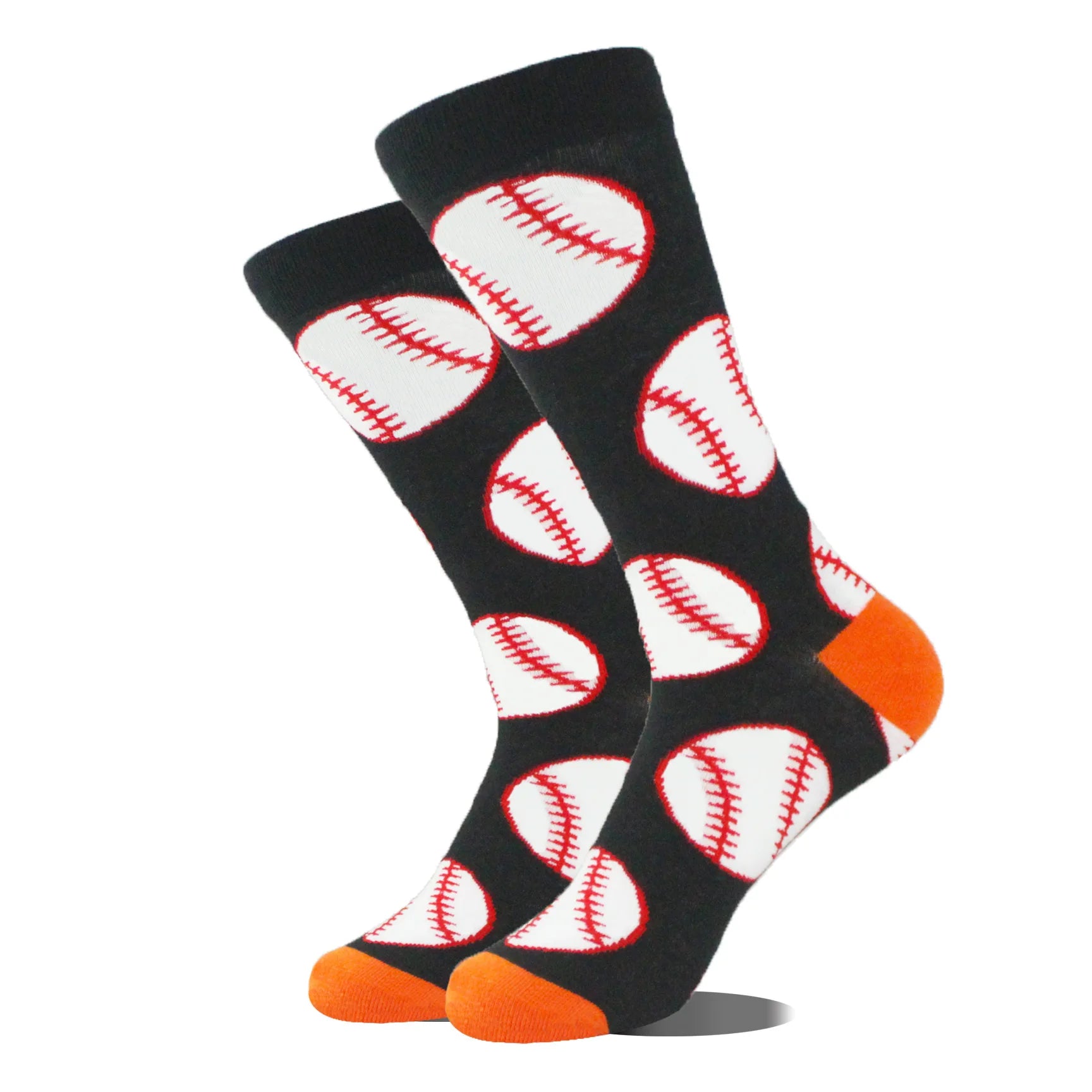 Polyester Blend Sports Pattern Mid Calf Socks