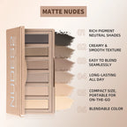 6 Color Eyeshadow Palette Matte Neutral Nude Tones