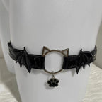 Leather Wing Cat Paw Leg Garter