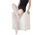 Floral Lace Over Knee Stockings Womens Ultrathin Sheer Thigh Highs