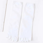 Polyester Elastane Five Finger Casual Crew Socks 4 Pairs