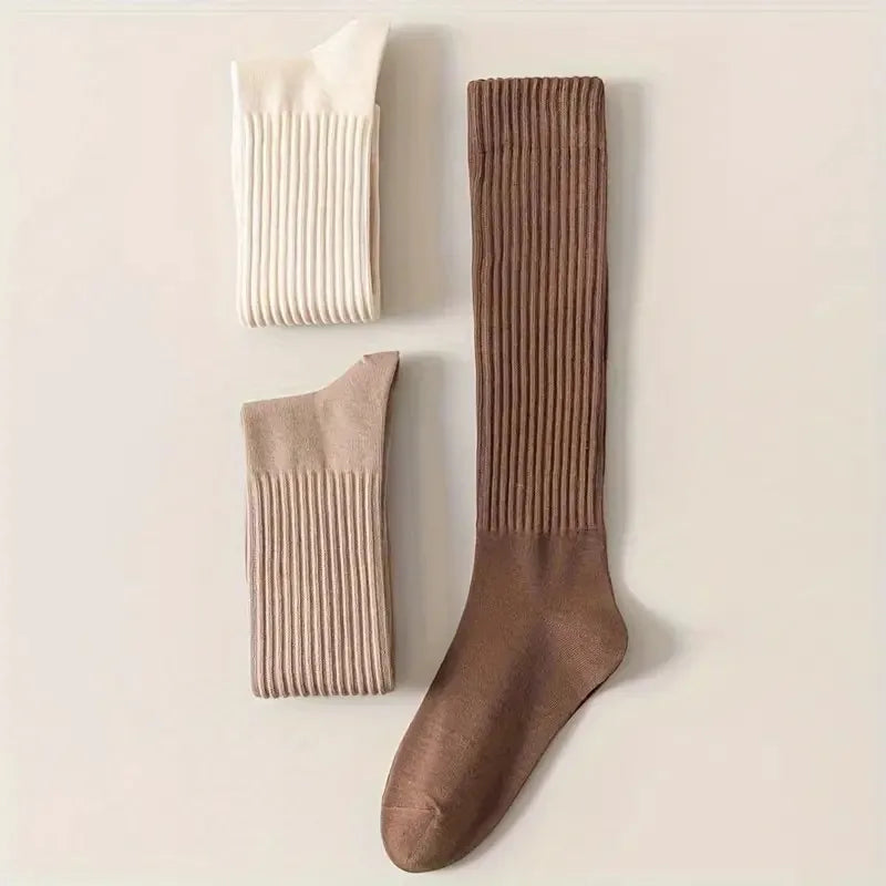 Polyester Elastane Blend Calf Socks for Women - 11