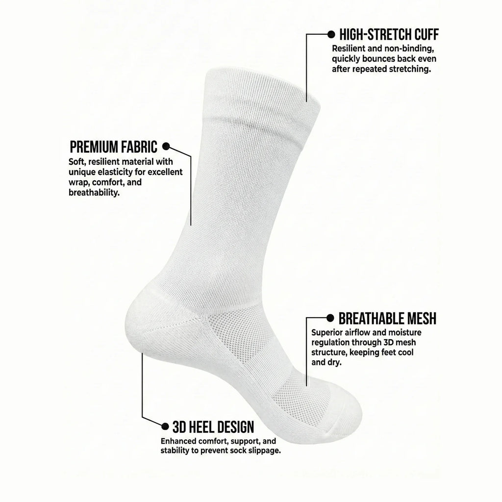 Polyester Elastane Compression Cycling Socks