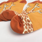 Cotton Blend Giraffe Print Ankle Socks