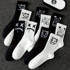 Polyester Elastane Graffiti Crew Socks
