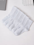 Polyester Elastane Casual Crew Socks 6 Pairs