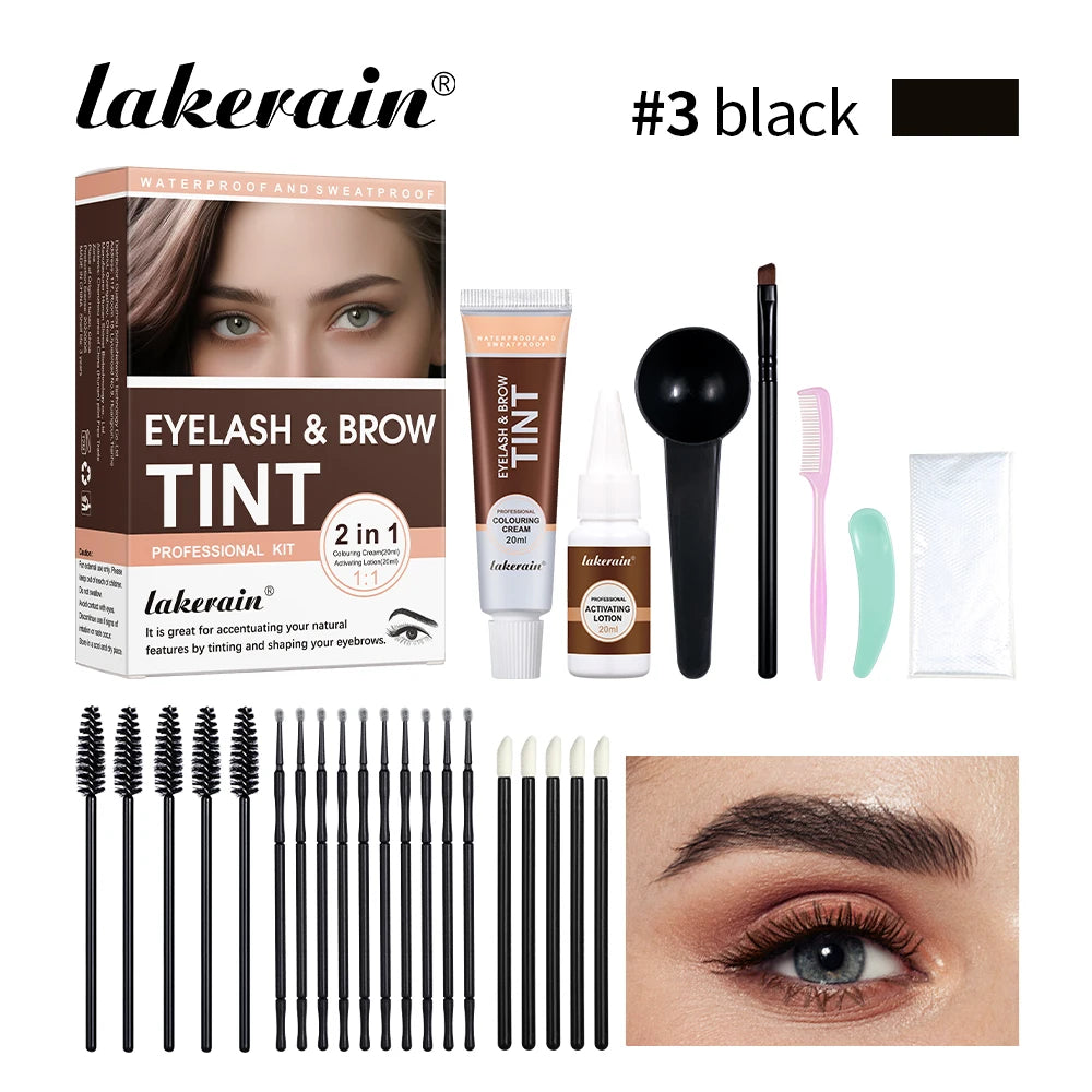 Eyelash and Eyebrow Tinting Kit Waterproof Cosmetic Dye - 22