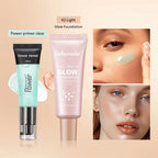 Liquid Face Primer and Glow Foundation Makeup Set