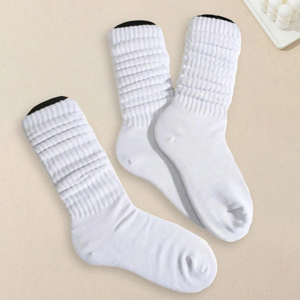 3 Pairs Polyester Spandex Mid Tube Socks - 6