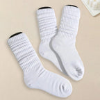 3 Pairs Polyester Spandex Mid Tube Socks