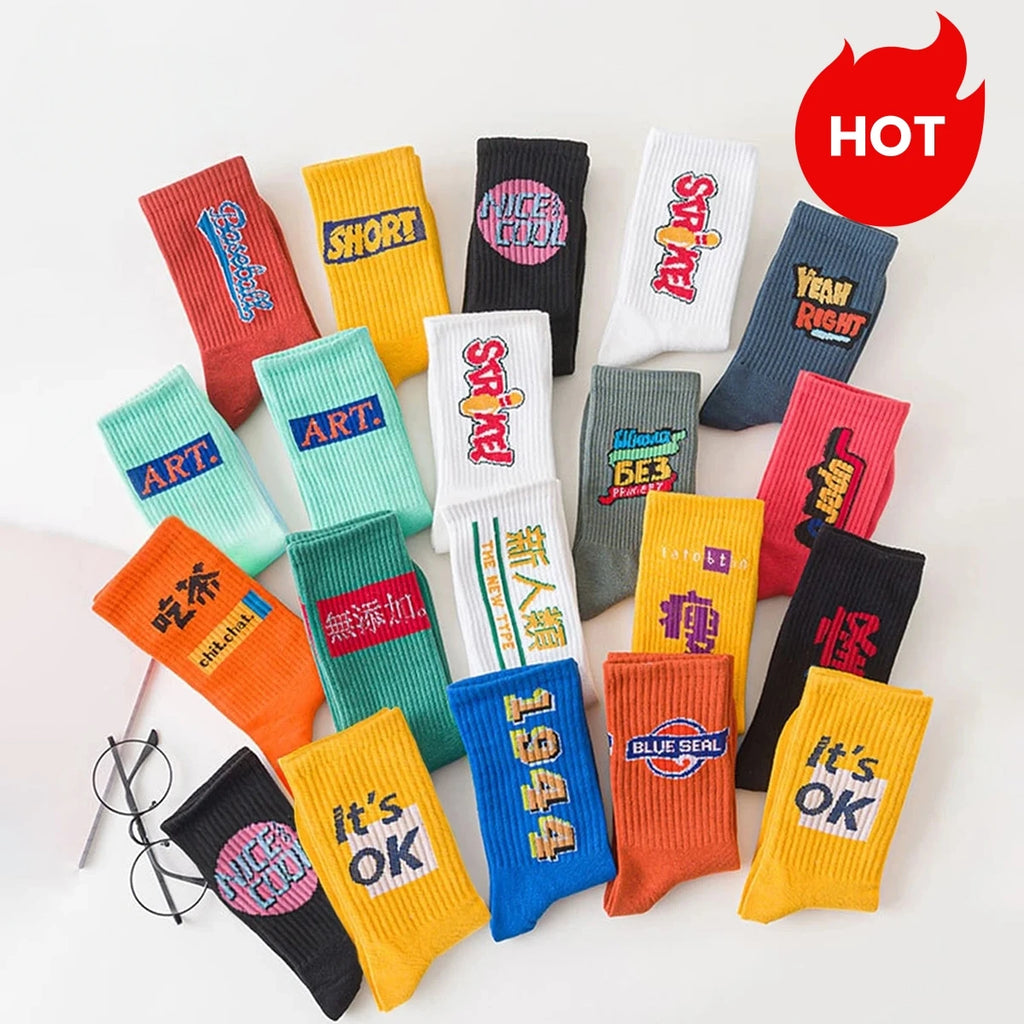 Polyester Elastane Knit Crew Socks
