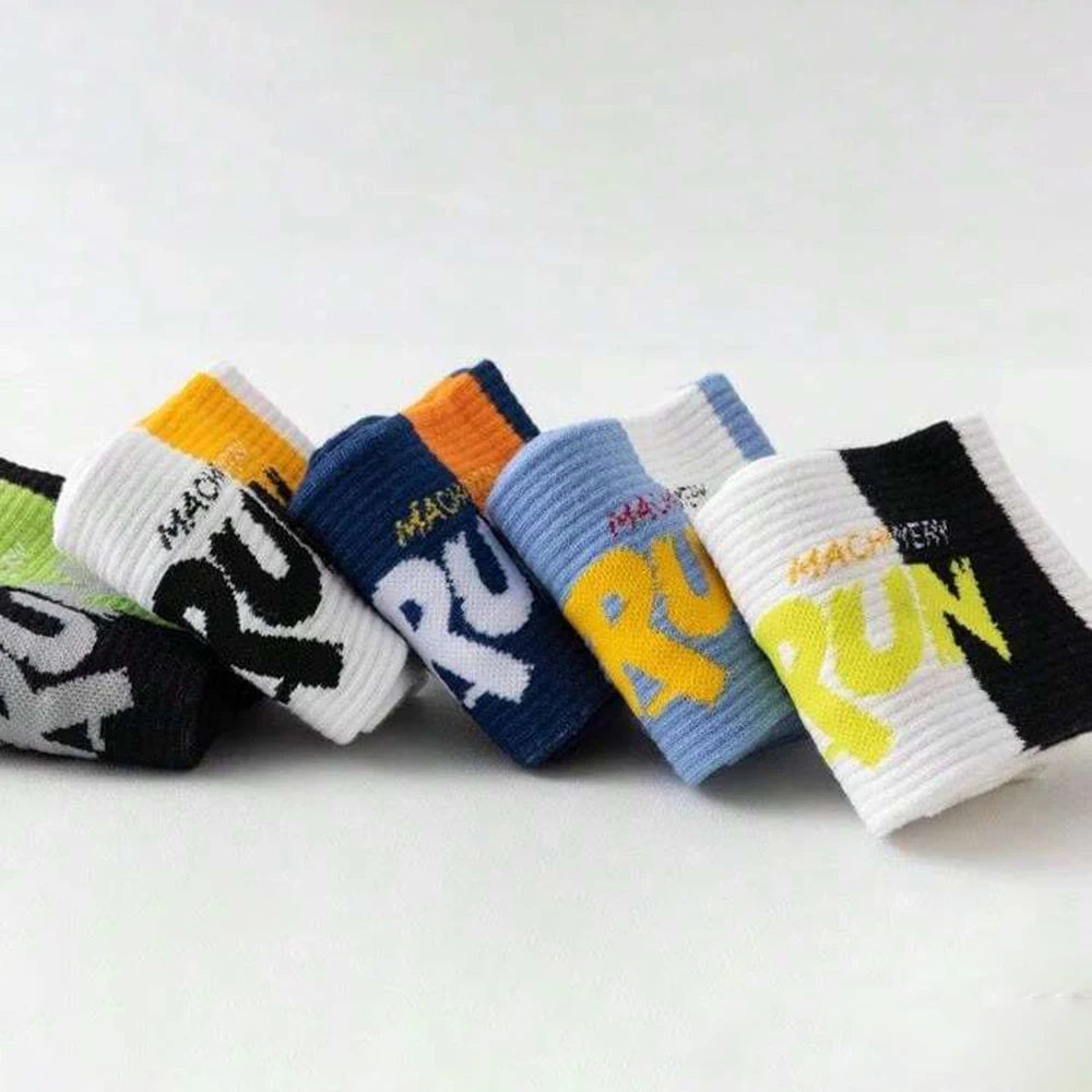 Polyester Spandex Crew Sports Socks - 3