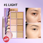 8 Shade Cream Concealer Palette and Contour Kit