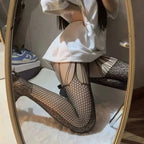 Nylon Striped Suspender Stockings for Women