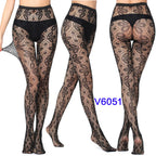 Nylon Spandex Jacquard Patterned Fishnet Pantyhose Tights