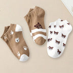 Polyester Blend Cartoon Pattern Low Tube Casual Socks