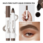 Liquid Eyebrow Pencil Multi Prong Brush Waterproof Makeup Pen