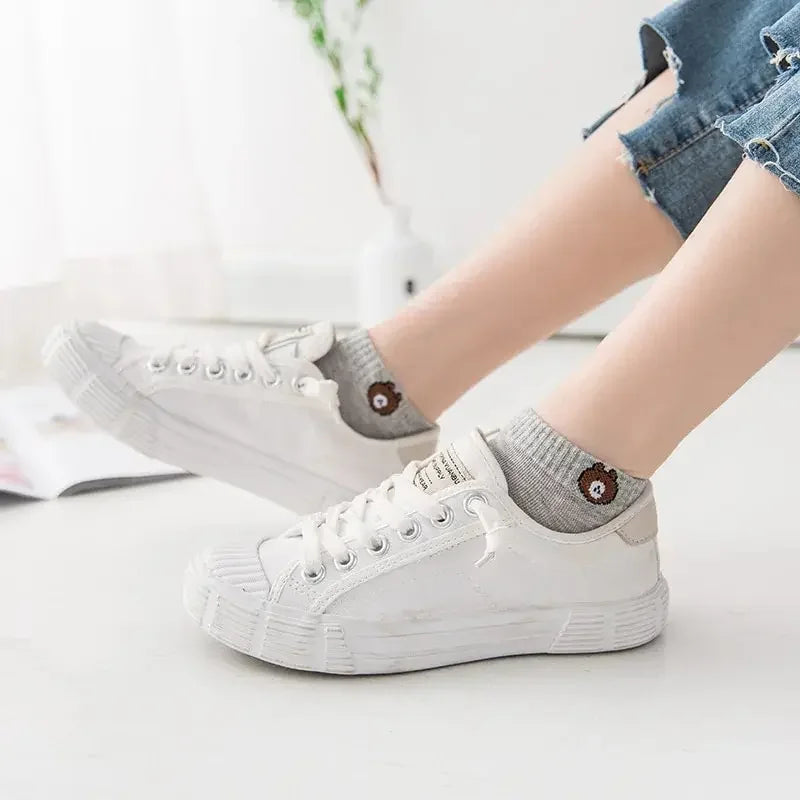 Polyester Elastane Low Tube Socks Set - 4