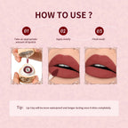 Strawberry Matte Lip Clay Velvet Cream Lipstick