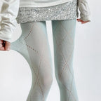 Nylon Geometric Pattern Mesh Tights