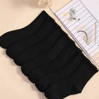7 Pairs Polyester Elastane Mid Tube Casual Socks