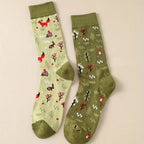 Cotton Blend Mid Tube Animal Pattern Casual Socks