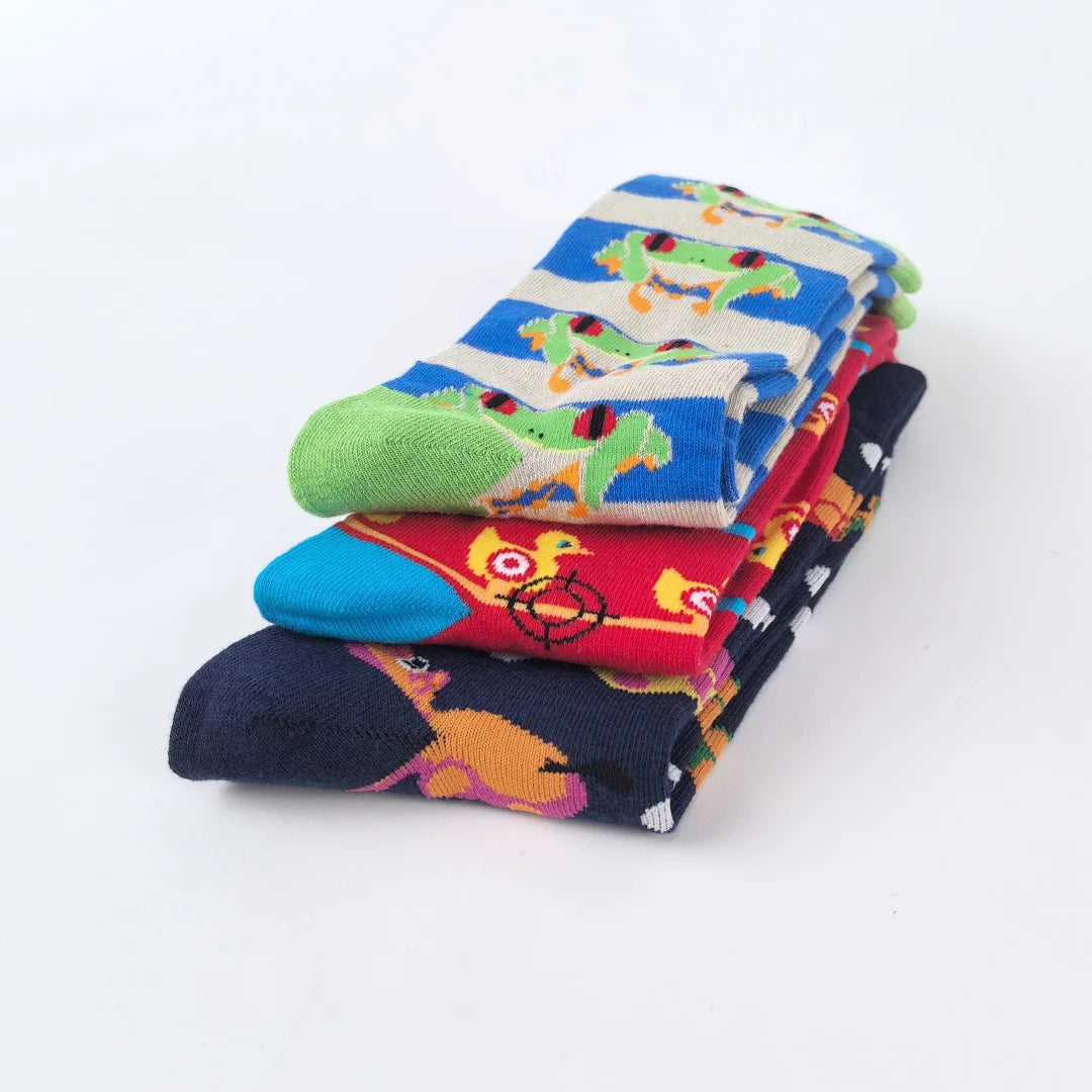 Polyester Animal Pattern Casual Mid Calf Socks