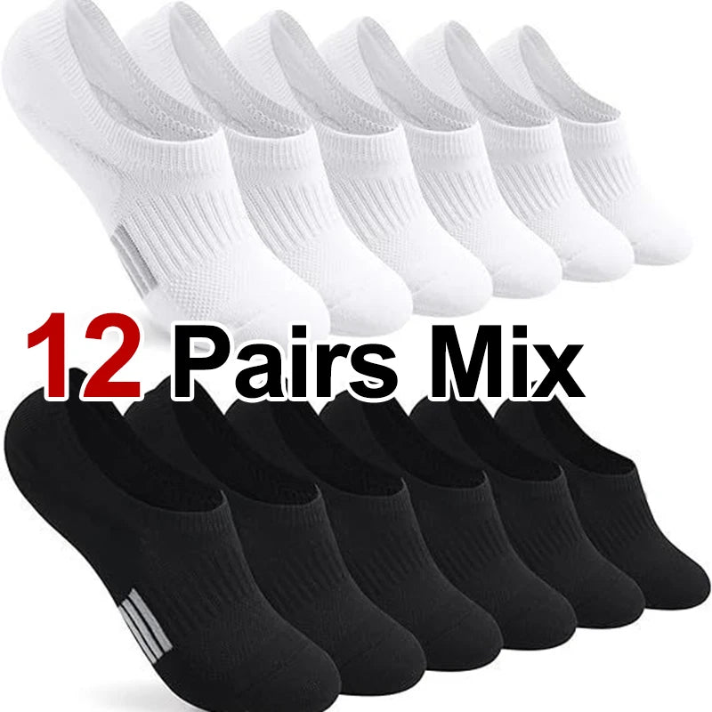 Breathable Polyester Invisible Ankle Socks for Women