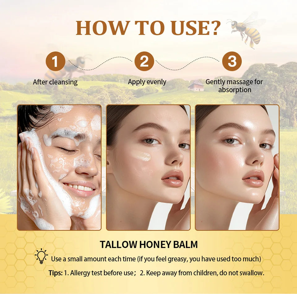 Beef Tallow and Honey Moisturizing Face and Body Cream