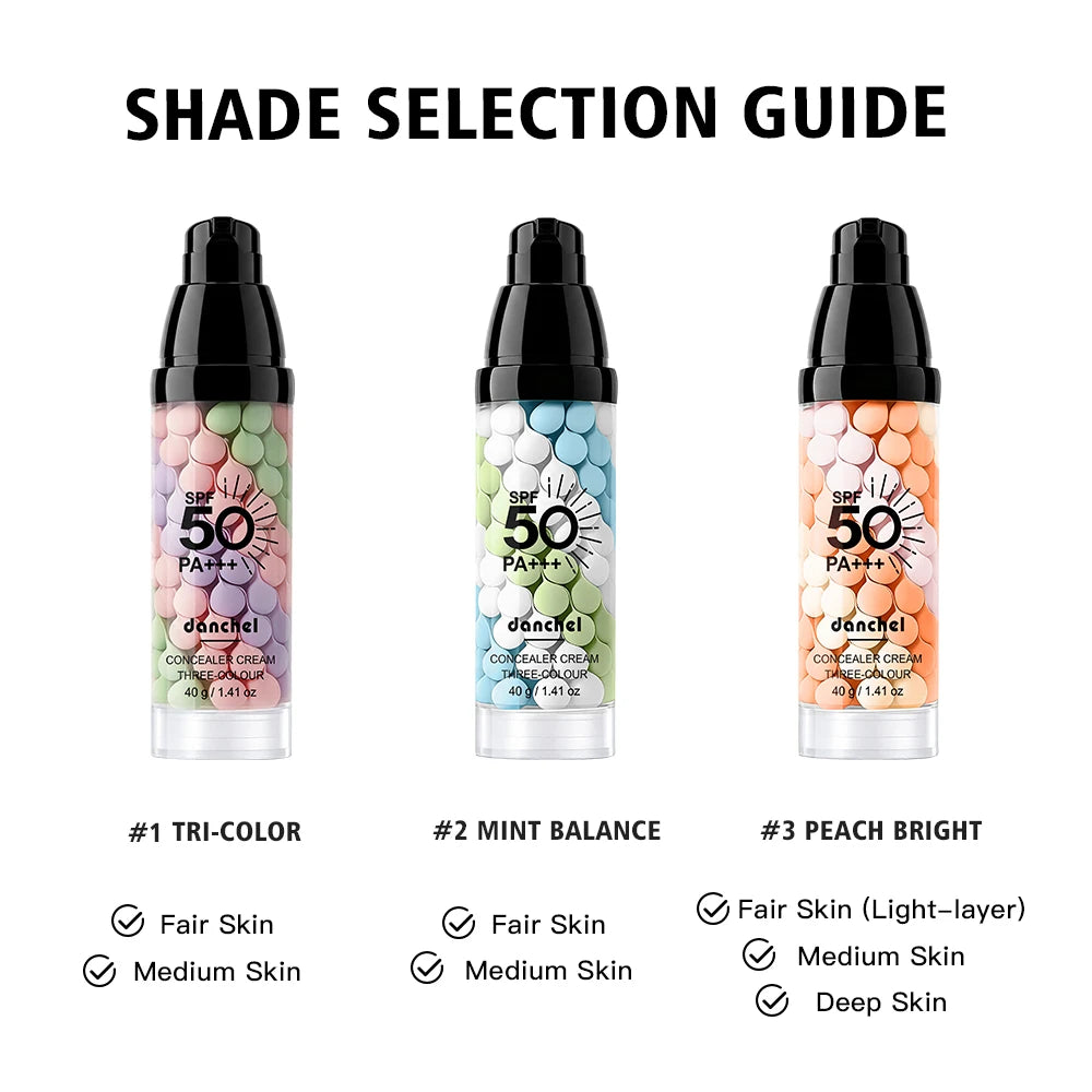 3 Color Correcting Makeup Primer Cream SPF50