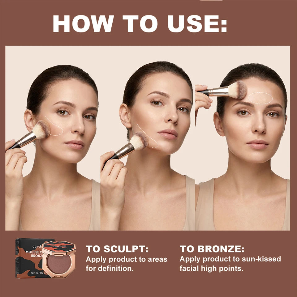 Cream Mousse Bronzer Matte Face Sculpting Makeup