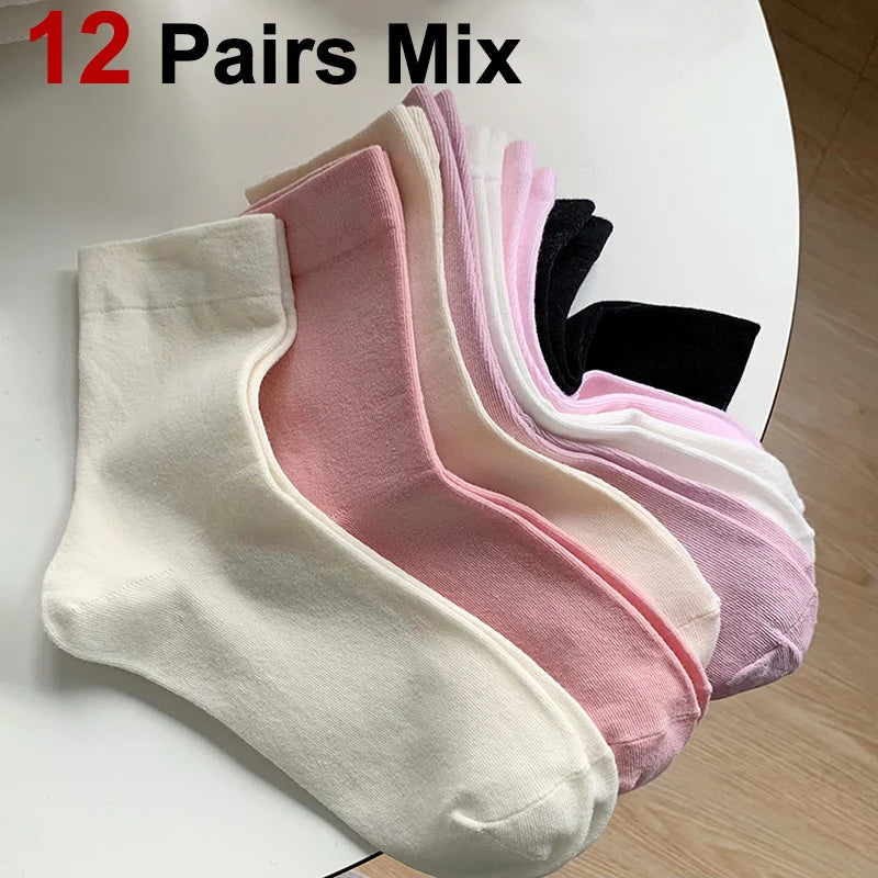 Polyester Blend Middle Tube Casual Socks - 20