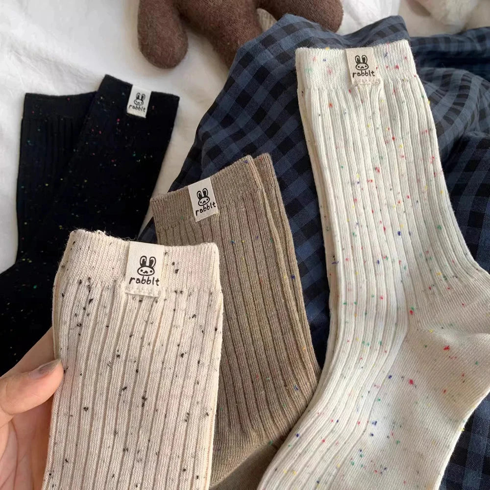 Polyester Elastane Casual Mid Tube Socks 4 Pack