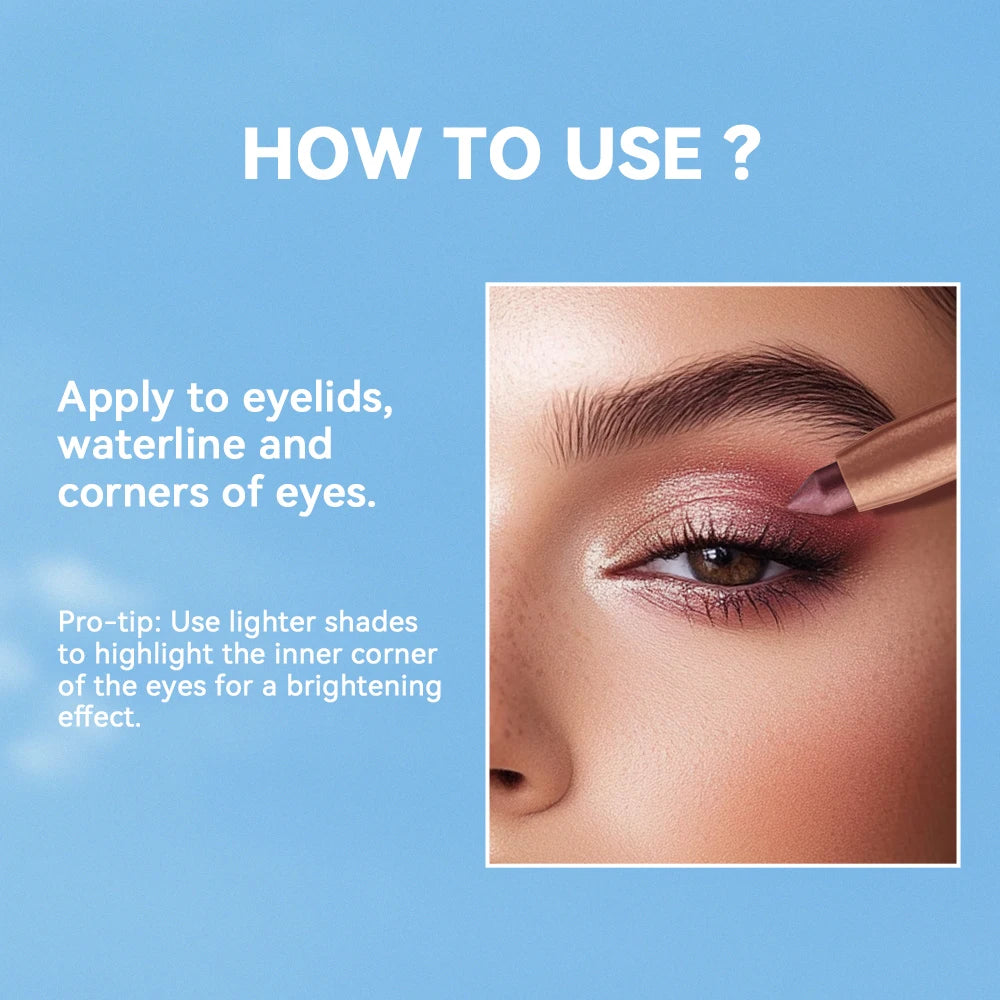 Waterproof Shimmer Eyeshadow Pencil Creamy Stick