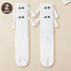Magnetic Cartoon Eye Mid Tube Couple Socks
