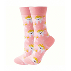 Polyester Elastane Cartoon Crew Socks