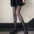 Nylon Fishnet Pantyhose Gothic Pattern Tights